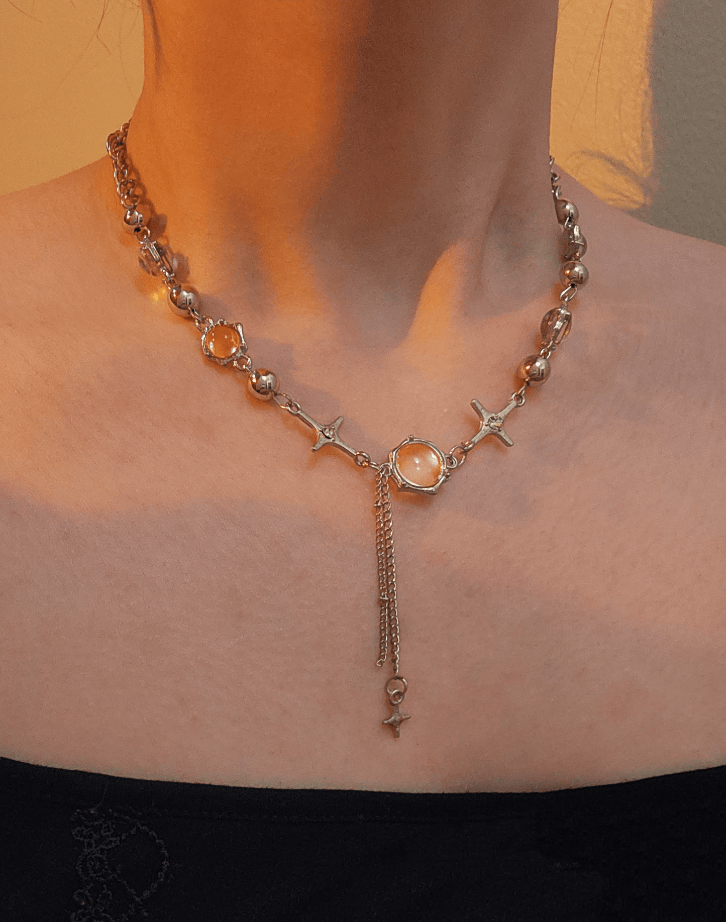 amber aura necklace