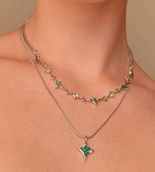 cerulean star necklace