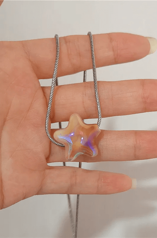 amber star necklace