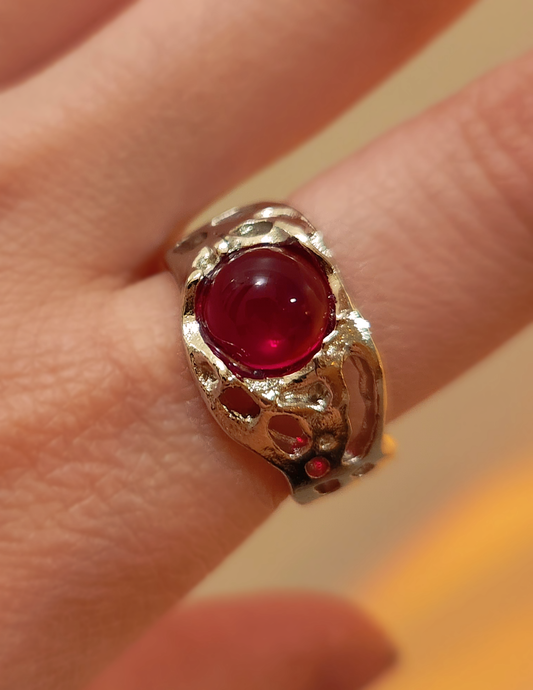 cherry sphere ring