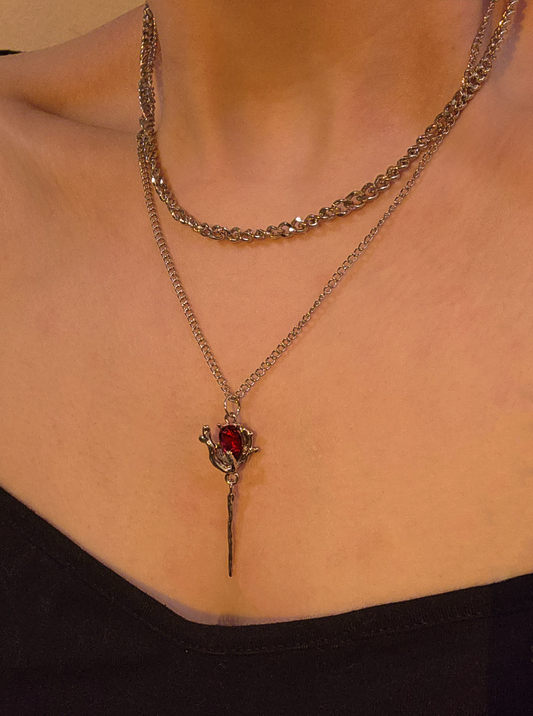 cherry thorn necklace