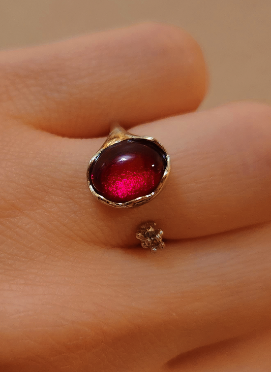 cherry oval ring